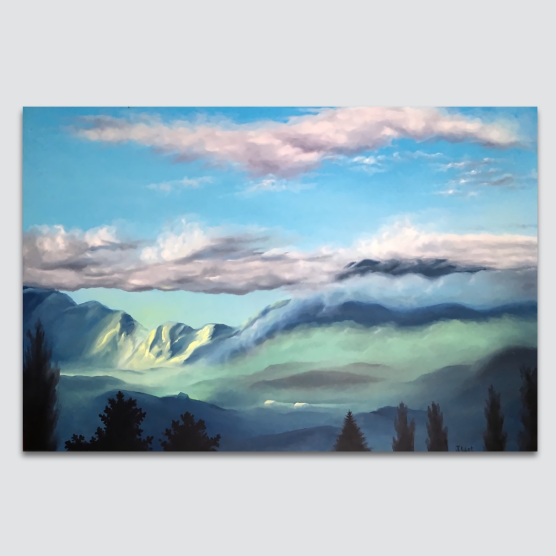 Cloudscape, original oil painting