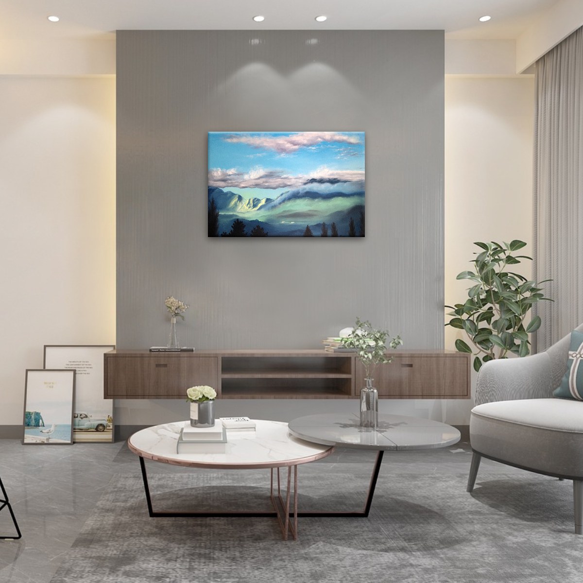 Cloudscape - Original Oil Painting - Image 2