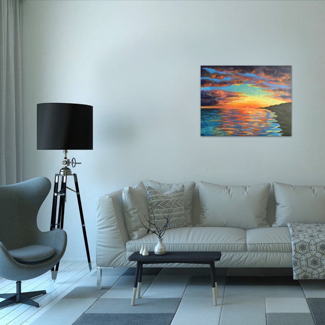 Magical Sunset - Original Acrylic Painting - Image 2