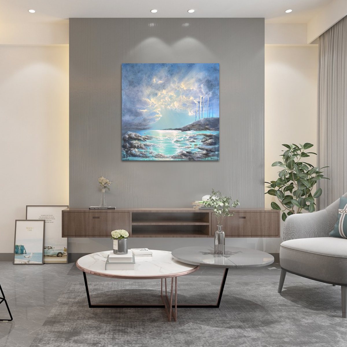 Magic in the Sky - Original Acrylic Painting - Image 2