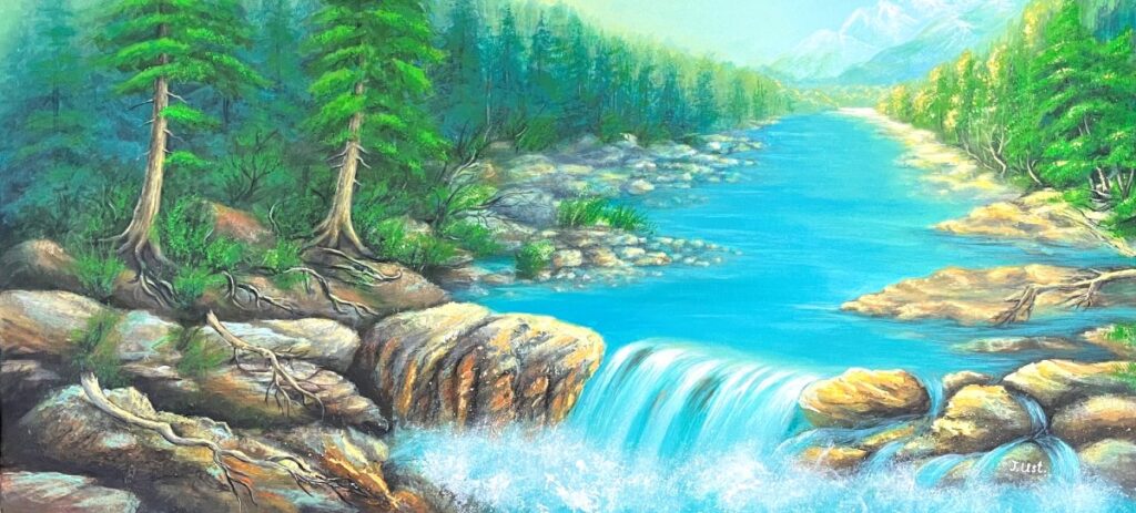 healing river original painting