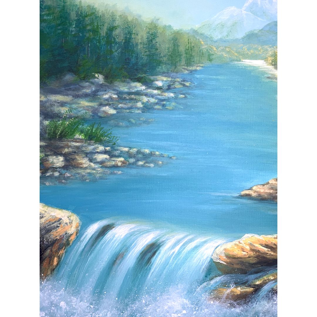 Healing River - Original Acrylic Painting - Image 3