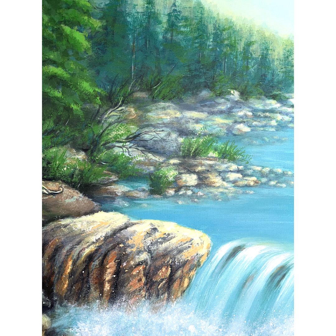 Healing River - Original Acrylic Painting - Image 4