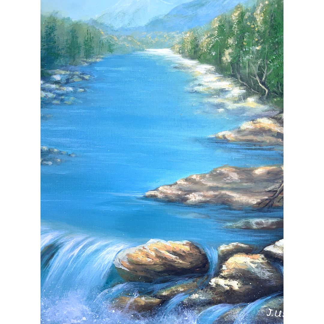 Healing River - Original Acrylic Painting - Image 5