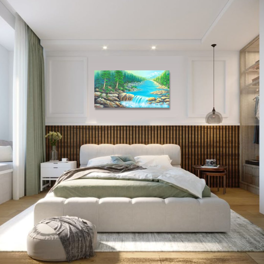 Healing River - Original Acrylic Painting - Image 6