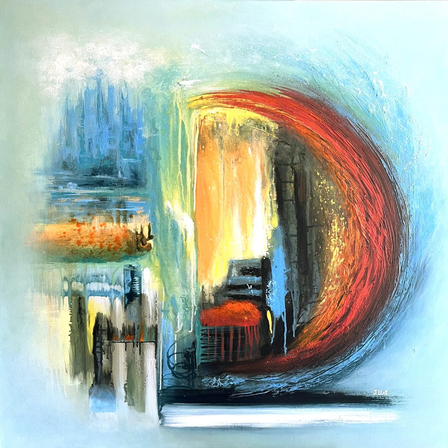 transformation original acrylic painting for sale